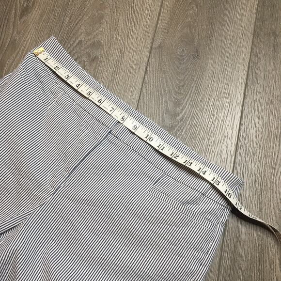 Ann Taylor Factory Petite Womens Pinstripes Straight Mid Rise Trouser Pant 12P - Picture 6 of 9
